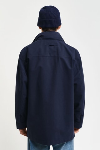 Veste regular à capuche - Bleu marine