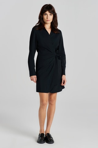 Robe portefeuille slim - Noir