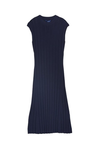 Robe longue relaxed sans manches - Bleu marine