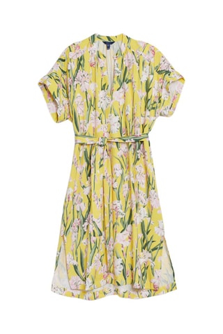 Robe midi relaxed sans manches - Jaune