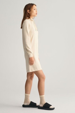 Robe sweat à capuche - Beige
