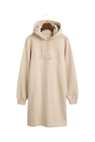Robe sweat à capuche - Beige