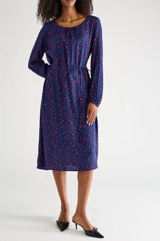 Robe midi - Bleu
