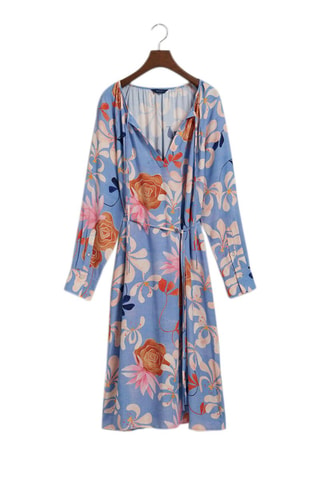 Robe midi relaxed - Bleu