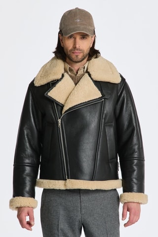 Veste en cuir - Noir