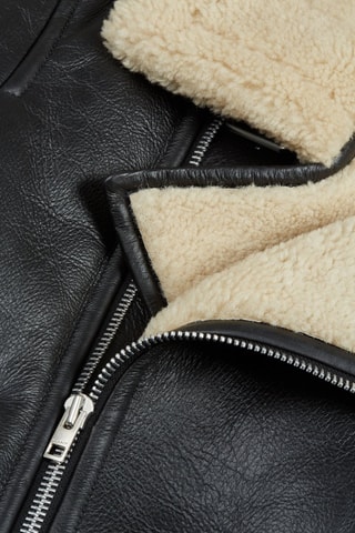 Veste en cuir - Noir