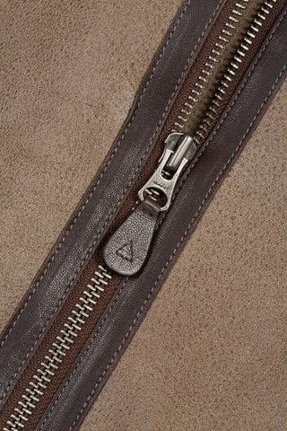 Veste relaxed en cuir - Marron