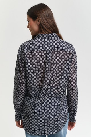 Chemise relaxed en soie - Bleu marine
