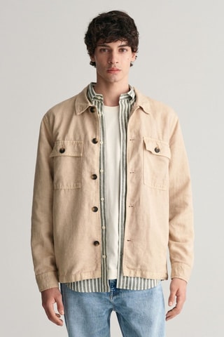 Surchemise relaxed en lin - Beige
