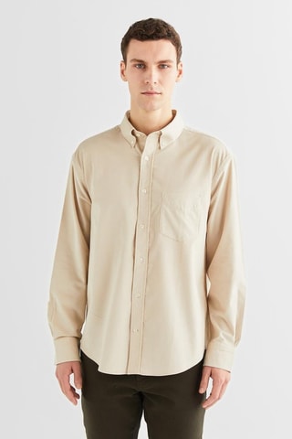 Chemise relaxed - Beige