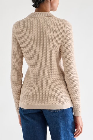 Pull en coton biologique et mérinos - Beige