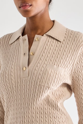 Pull en coton biologique et mérinos - Beige