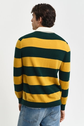 Polo regular en laine - Jaune et noir