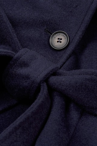 Trench regular en laine et cachemire - Bleu marine