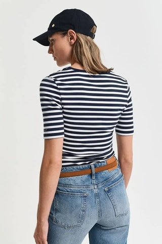 T-shirt - Blanc et bleu nuit