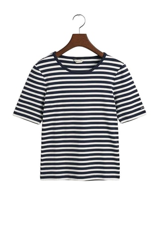 T-shirt - Blanc et bleu nuit