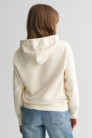 Sweat relaxed à capuche - Crème