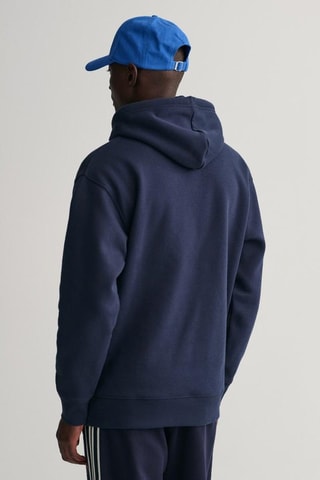 Sweat relaxed à capuche - Bleu marine