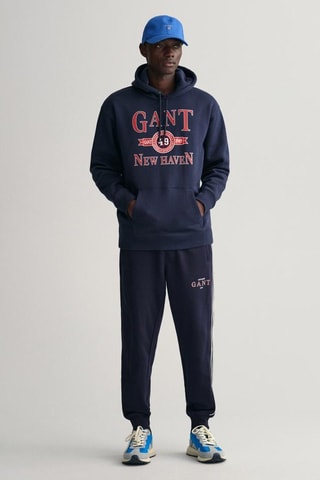 Sweat relaxed à capuche - Bleu marine