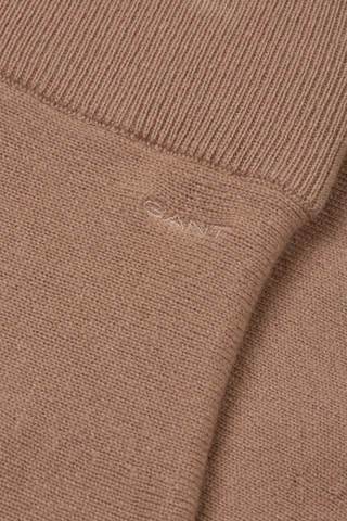 Jupe midi en laine d'agneau taille haute- Beige