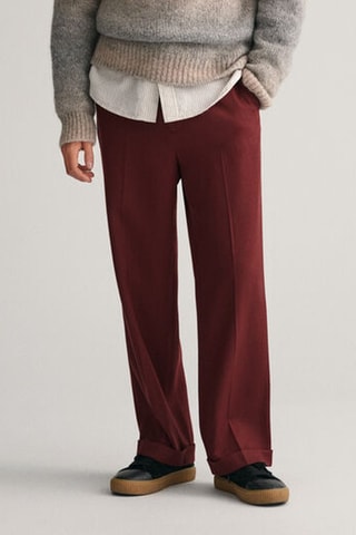 Pantalon de costume en laine - Bordeaux