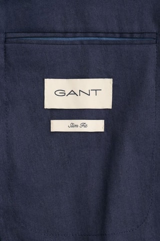 Veste de costume slim en lin - Bleu marine