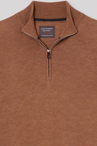 Camisola em lã merino - Camel