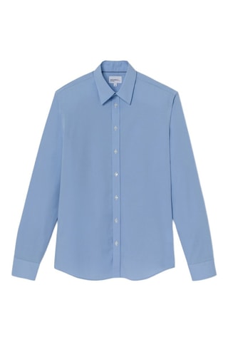 Camisa slim - Azul-celeste