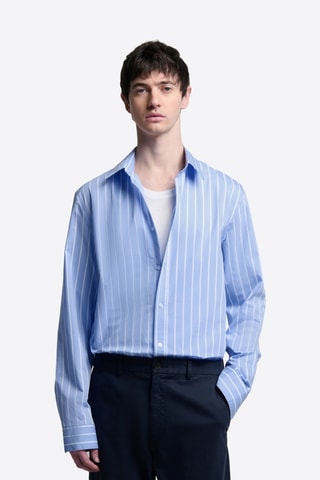 Camisa slim - Azul-celeste