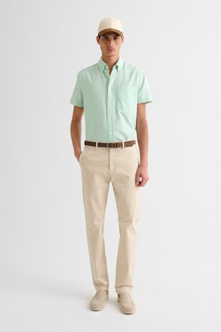 Camisa slim - Verde-claro