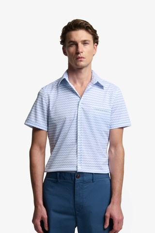 Camisa slim - Azul-celeste