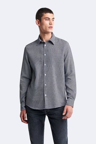 Camisa slim - Cinzento