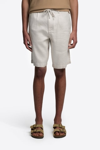 Bermudas slim fit de lino - Beige claro