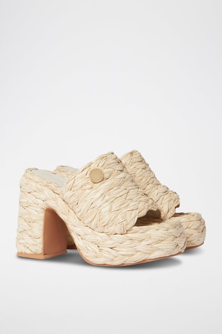 Platform Muiltjes - Beige