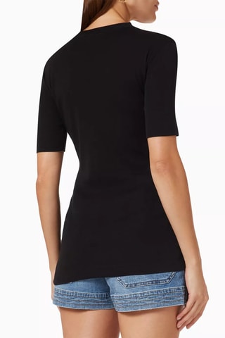 T-shirt - Zwart en multicolor