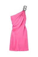Asymmetrische Mouwloze Jurk - Roze