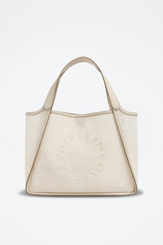 Totebag - Beige - Beige en wit