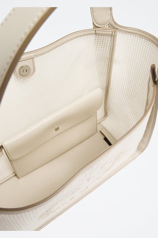 Totebag - Beige - Beige en wit