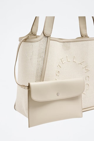 Totebag - Beige - Beige en wit