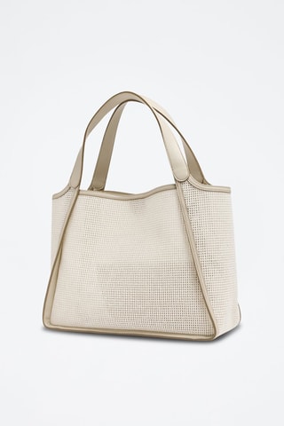 Totebag - Beige - Beige en wit
