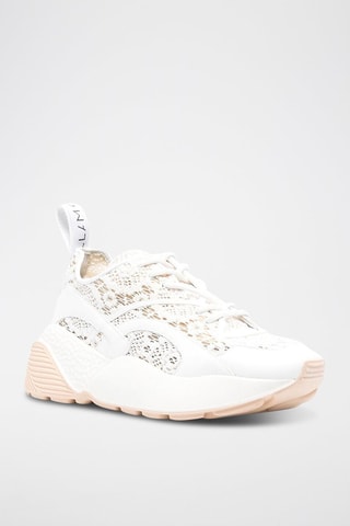 Platform Sneakers - Wit en beige