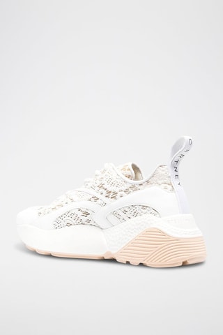 Platform Sneakers - Wit en beige