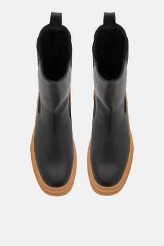 Botines Chelsea con plataforma - Negro - Monki