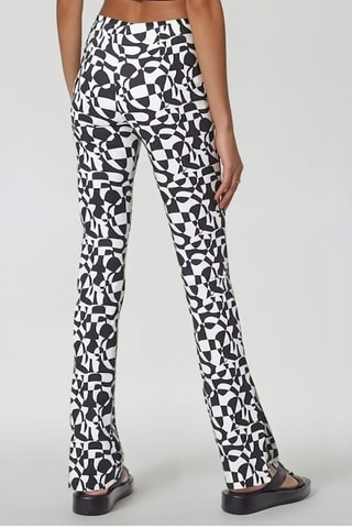 Pantalón de tiro alto - Negro y blanco - Monki