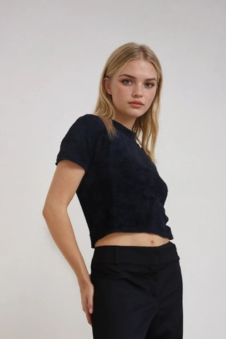 Pantalón de tiro alto - Negro - Monki