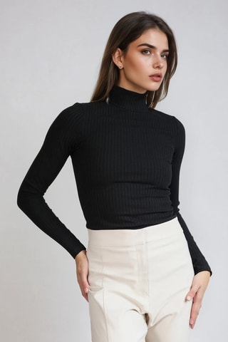 Pantalón de tiro alto - Beige - Monki