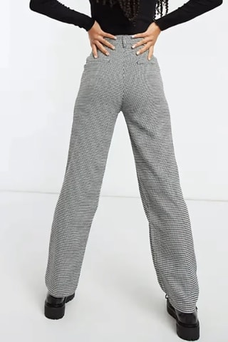 Pantalón de tiro alto - Negro y blanco - Monki
