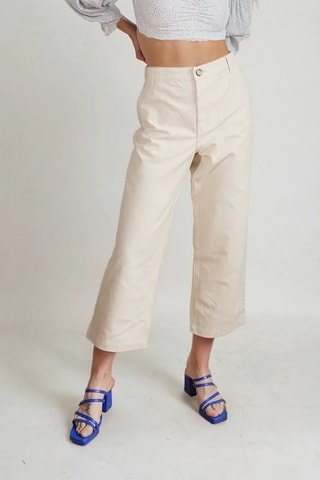 Pantalón de tiro alto - Beige - Monki