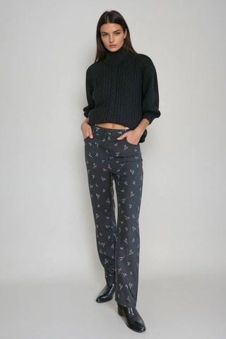 2 pantalones - Gris oscuro y beige - Monki