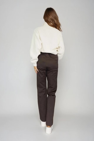 Pantalón de tiro alto - Marrón - Monki